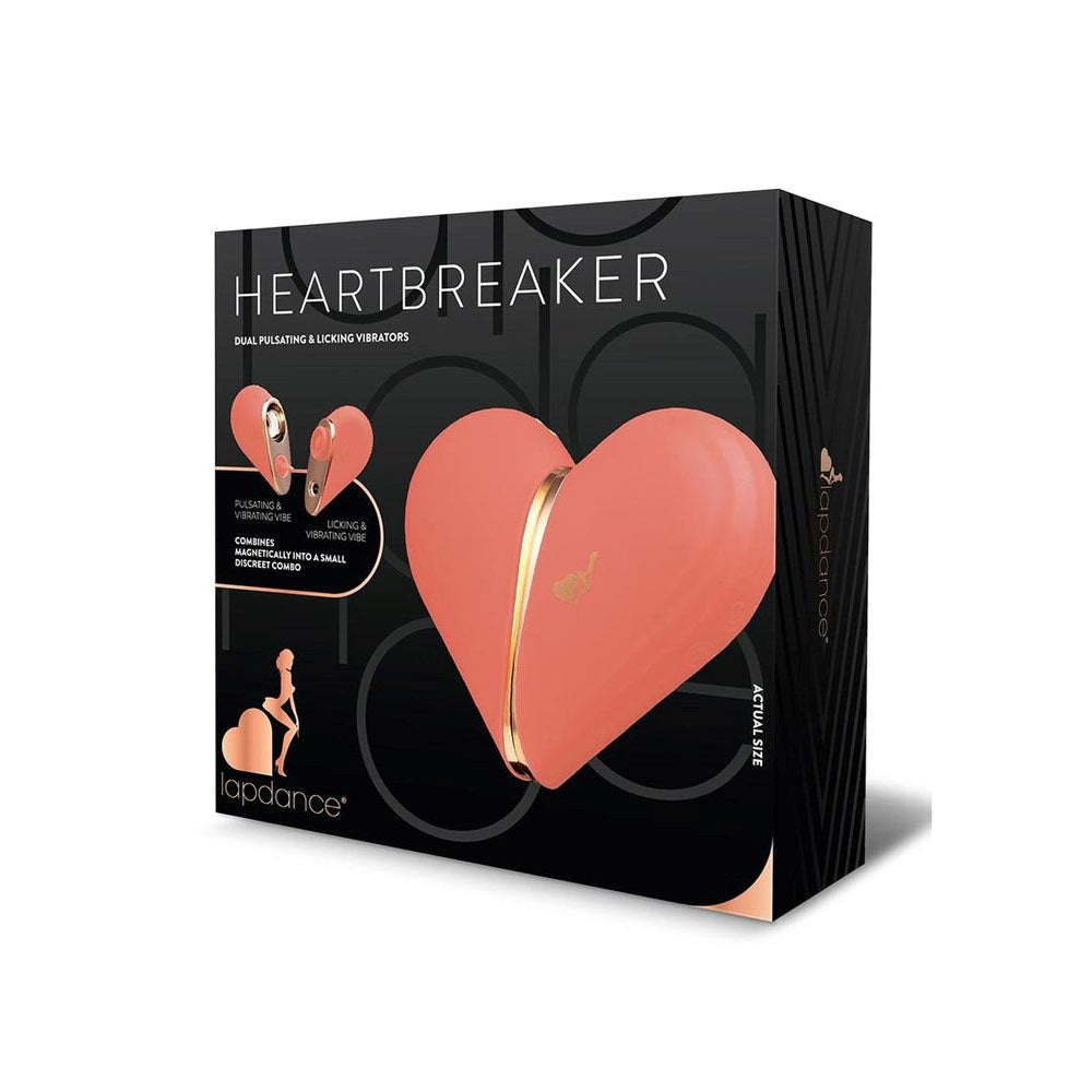 LAPDANCE Heartbreaker Dual Action Clitoral Vibrator with Licking and Pulsation - - Personal Massagers
