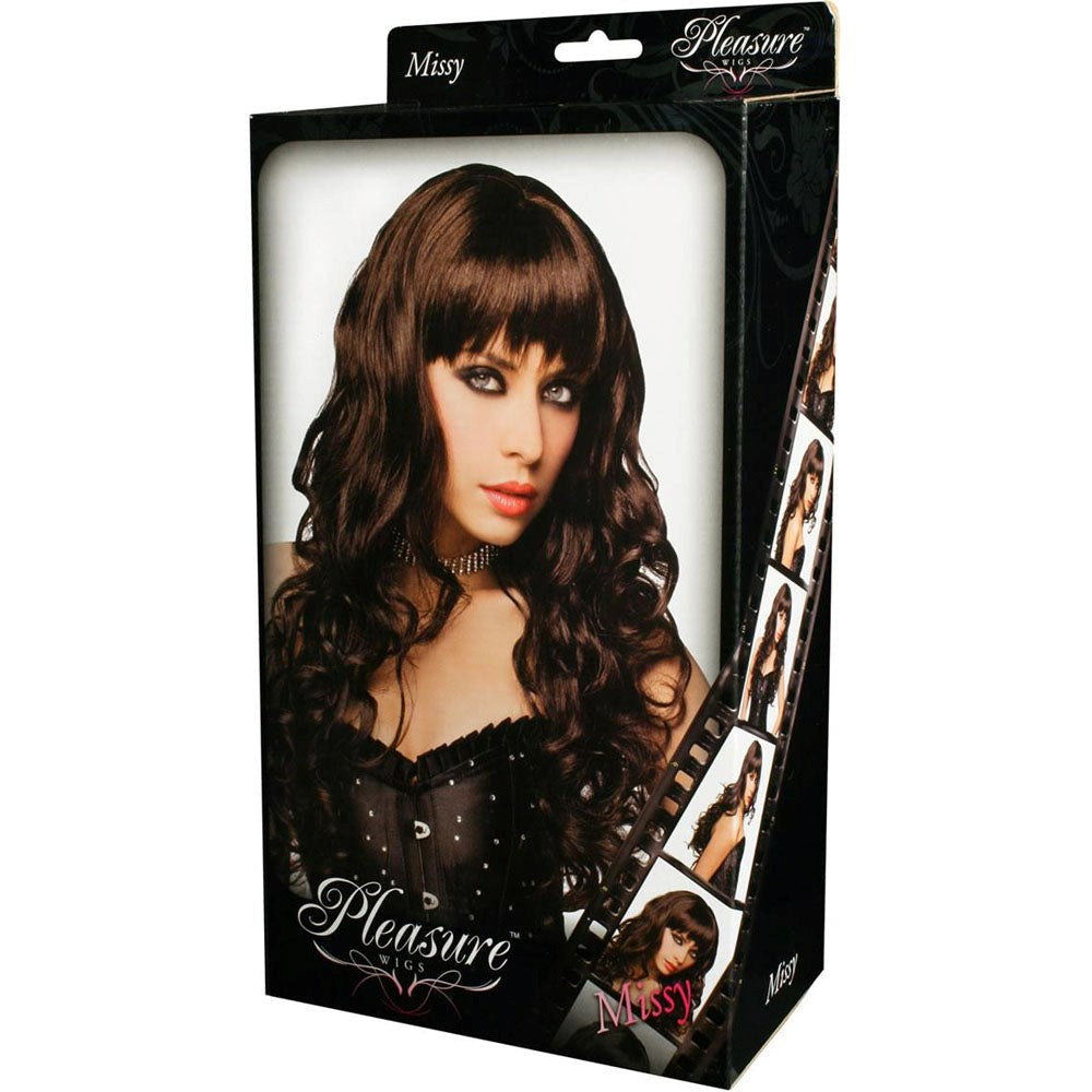 Xgen Products PLEASURE WIGS Missy Brown Brunette Wig Premium Synthetic Roleplay - - Wigs and Gloves