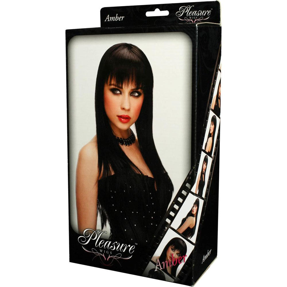 Xgen Products Synthetic PLEASURE WIGS Amber Black Premium Synthetic Wig - - Wigs and Gloves