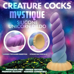 XR Brands Creature Cocks Mystique Fantasy Silicone Unicorn Dildo Coloured 21cm - - Realistic Dildos