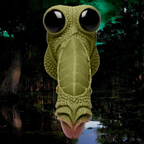 XR Brands Creature Cocks Swamp Monster Fantasy Dildo Green 23.9cm Textured Scales - Realistic Dildos