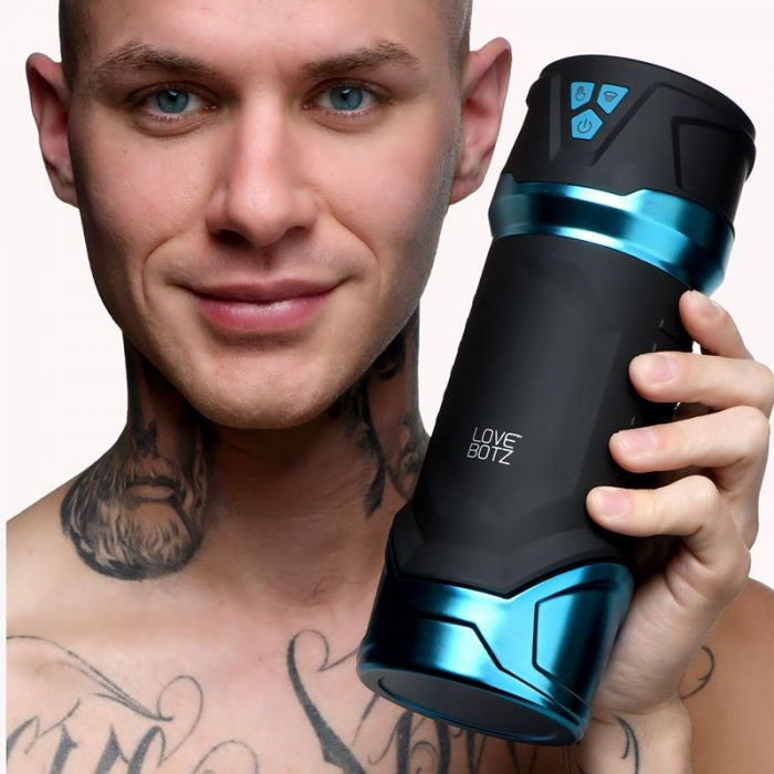 XR Brands LoveBotz Auto Milker Intense 13X Sucking Male Masturbator USB Rechargeable - - Masturbators and Strokers