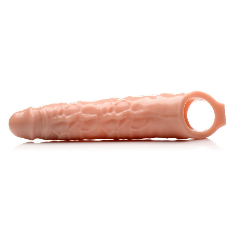 XR Brands Size Matters Penis Extender Sleeve Flesh 3 Inch with TPR Material - - Pumps, Extenders and Sleeves