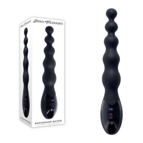 Evolved Zero Tolerance Backdoor Baton Vibrating Anal Bead Black Progressive - Anal Beads and Balls