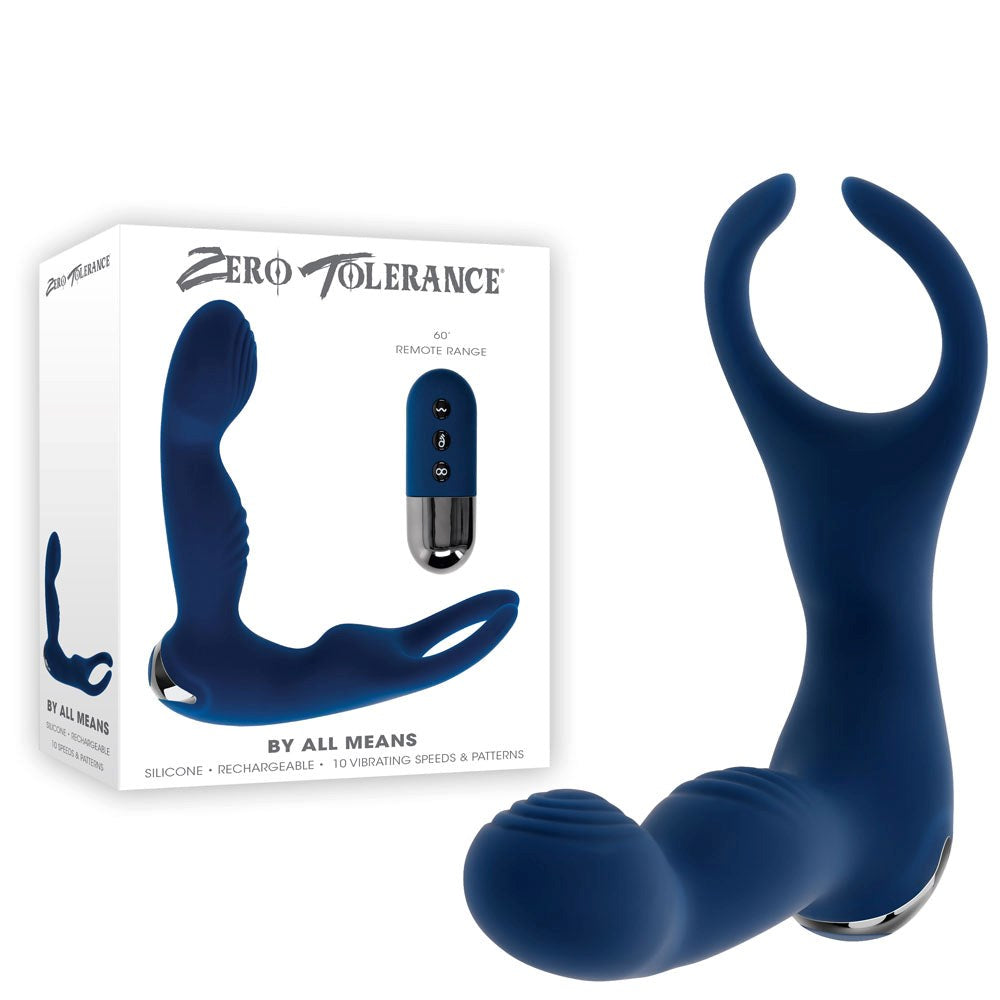 Evolved Zero Tolerance By All Means Vibrating Prostate Massager Dual Motor - - Prostate Toys