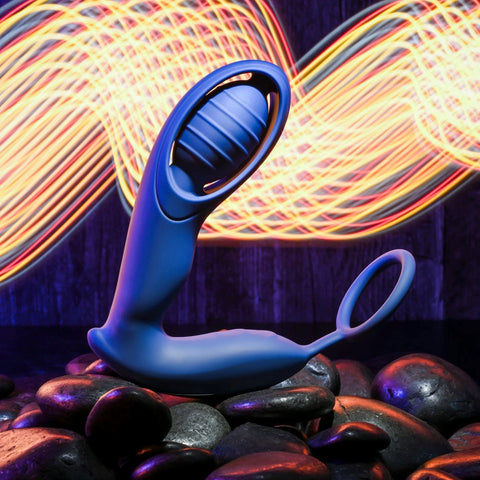 Evolved Zero Tolerance EXTRA MILE Vibrating Prostate Massager Blue Dual Motor - Prostate Toys