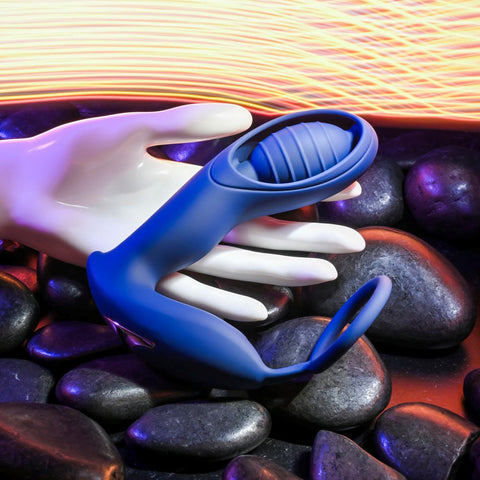 Evolved Zero Tolerance EXTRA MILE Vibrating Prostate Massager Blue Dual Motor - Prostate Toys