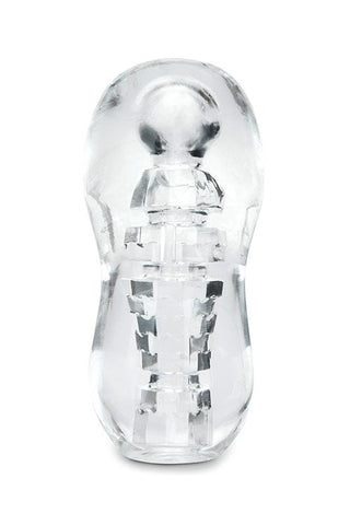 Xgen Products Zolo Gripz Spinner Squeezable Adjustable Male Stroker Clear - Masturbators and Strokers