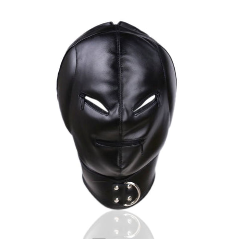 BDStyle BDSM Play Zipper Hood With Thicker Ear Enhanced Sensory Control - Bondage Hoods
