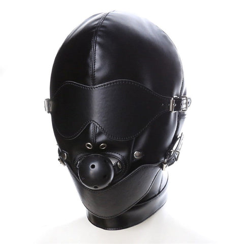 BDStyle Bondage Mouth Gag Full Gimp Hood for BDSM Play - Bondage Hoods