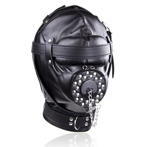 BDStyle Sensory Deprivation Fetish Play Hood with Locking System - Bondage Hoods