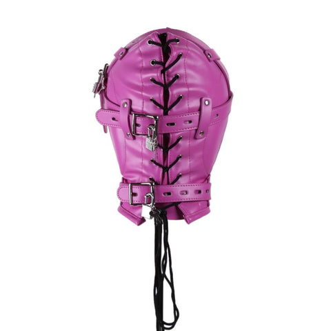 BDStyle Sensory Deprivation Hood with Open Mouth Gag Rose Premium BDSM - Bondage Hoods