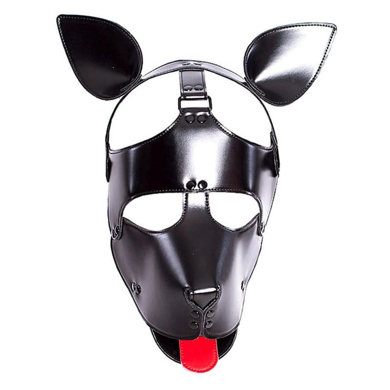 BDStyle Vegan Leather Padded BDSM Play Dog Mask Premium Roleplay Accessory - Bondage Hoods