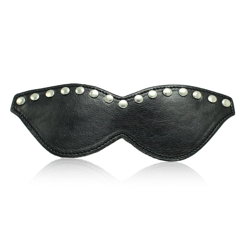 BDStyle Black Leather Blindfold Mask Premium Sensory Deprivation Sex Toy - Blindfolds And Masks