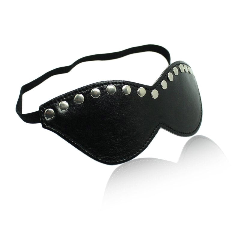 BDStyle Black Leather Blindfold Mask Premium Sensory Deprivation Sex Toy - Blindfolds And Masks