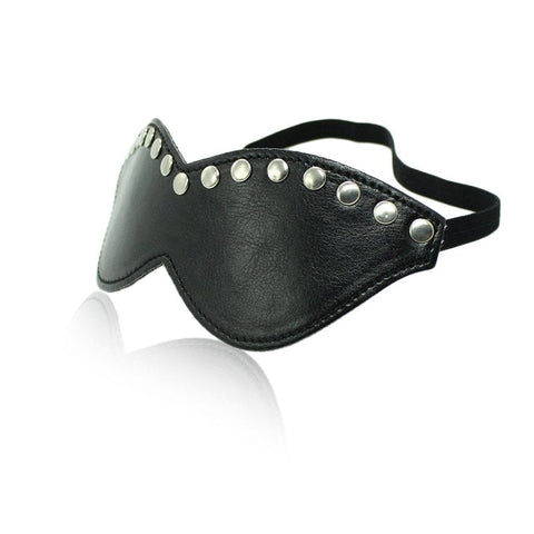 BDStyle Black Leather Blindfold Mask Premium Sensory Deprivation Sex Toy - Blindfolds And Masks