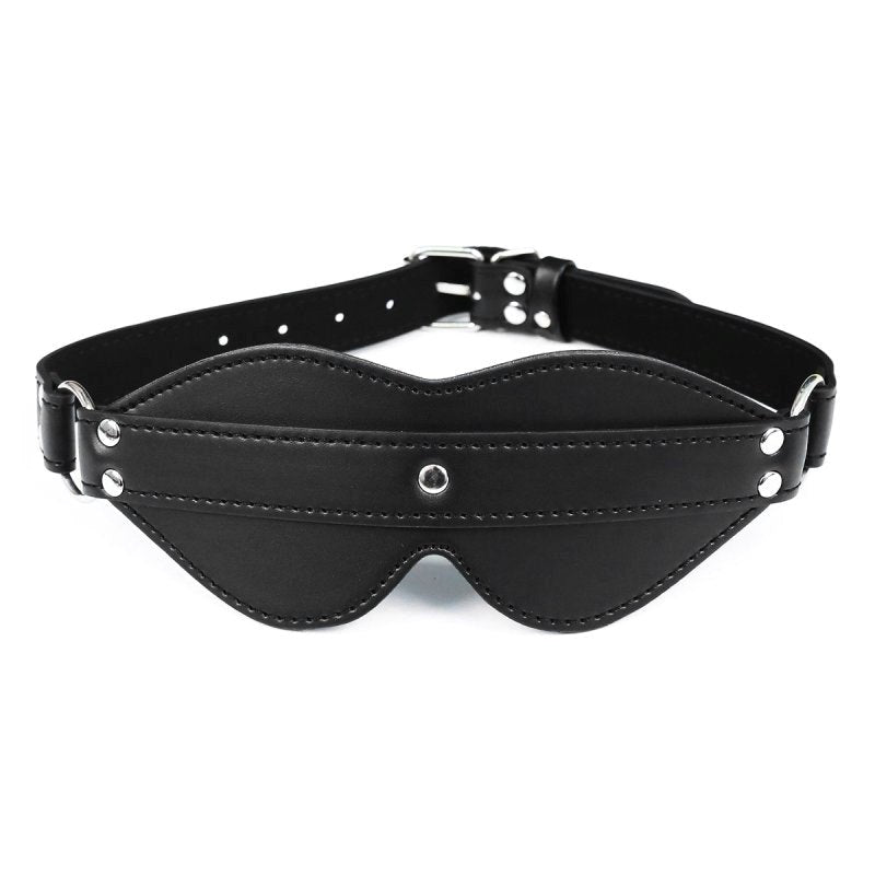 BDStyle Cingulum Stud Fancy Blindfold with D Ring Premium PVC Construction - Blindfolds And Masks