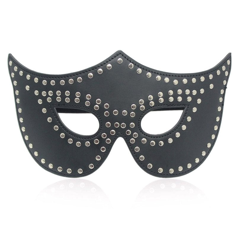 BDStyle Eye Mask with Rivets Detail Premium PU Leather BDSM Accessory - Blindfolds And Masks