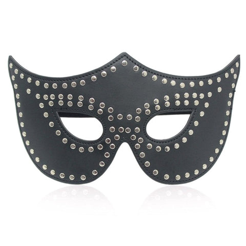 BDStyle Eye Mask with Rivets Detail Premium PU Leather BDSM Accessory - Blindfolds And Masks