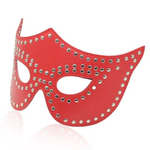 BDStyle Eye Mask with Rivets Detail Premium PU Leather BDSM Accessory - Blindfolds And Masks