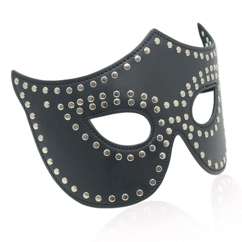 BDStyle Eye Mask with Rivets Detail Premium PU Leather BDSM Accessory - Blindfolds And Masks