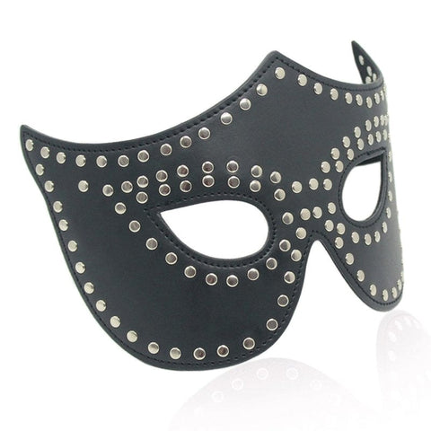 BDStyle Eye Mask with Rivets Detail Premium PU Leather BDSM Accessory - Blindfolds And Masks