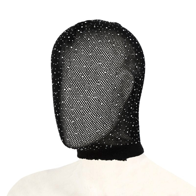 BDStyle Full Hood Cover With Diamond Breathable Mesh Sensory Deprivation Hood - Bondage Hoods