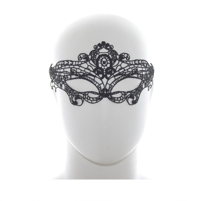 BDStyle Romantic Black Lace Mask for Roleplay and Intimate Fantasy Sessions - Blindfolds And Masks