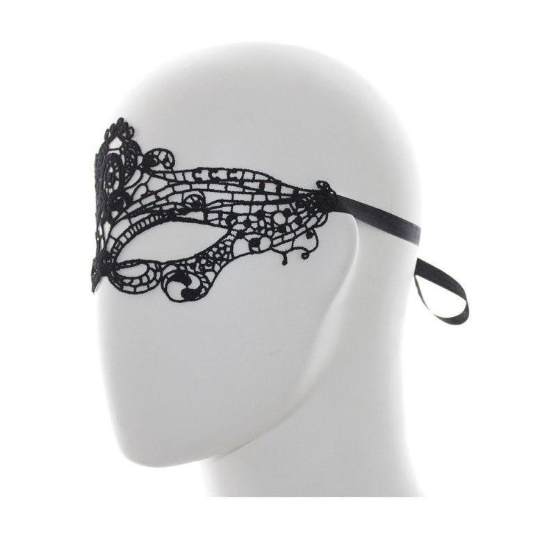 BDStyle Romantic Black Lace Mask for Roleplay and Intimate Fantasy Sessions - Blindfolds And Masks