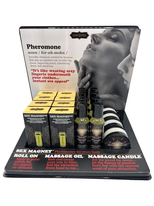 Kama Sutra SEX MAGNET Pheromone Vanilla Amber Fragrance Oil Display 20 Units - - Bath and Intimate Fragrances