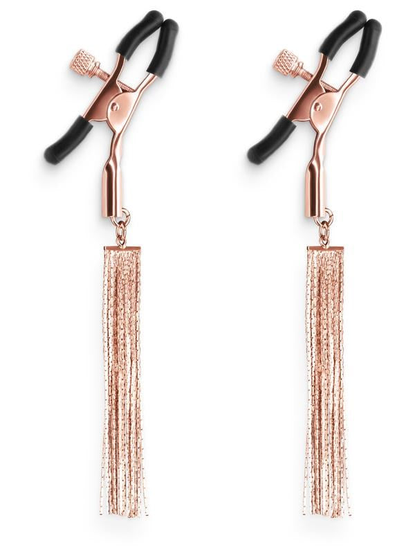 NS Novelties Bound Nipple Clamps D2 Rose Gold Adjustable Pressure Clamps - Nipple and Clit Clamps