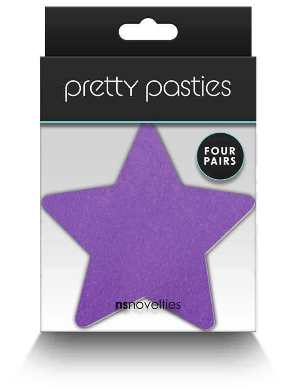 NS Novelties Pretty Pasties Star I Assorted Nipple Cover 4 Pairs Collection - Breast and Nipple Toys