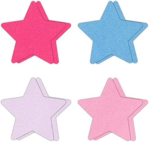 NS Novelties Pretty Pasties Star I Assorted Nipple Cover 4 Pairs Collection - Breast and Nipple Toys