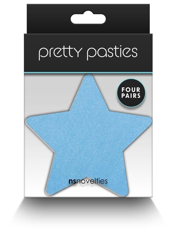 NS Novelties Pretty Pasties Star II Assorted Nipple Cover 4 Pairs Star Design - Breast and Nipple Toys