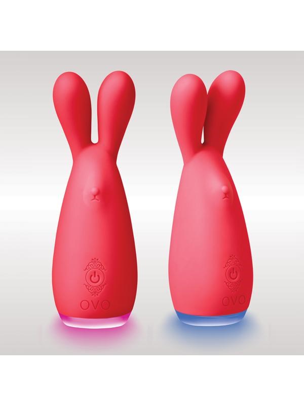 Xgen Products Ovo Ner Clitoral Silicone Rechargeable Vibrator Dual Tips - Rabbit Vibrators