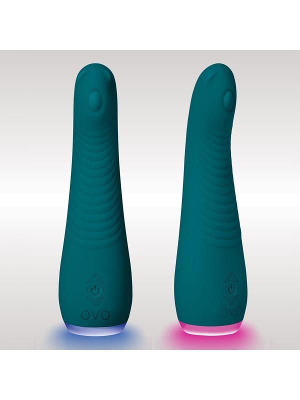 Xgen Products Ovo Phoebe G Spot Rechargeable Silicone Vibrator Green Curved - - G-Spot Vibrators
