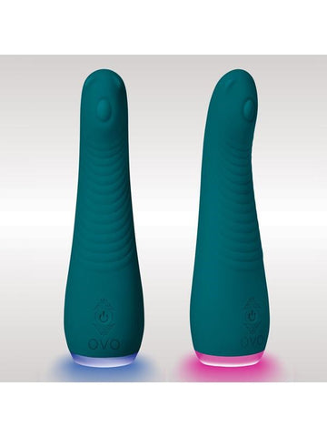Xgen Products Ovo Phoebe G Spot Rechargeable Silicone Vibrator Green Curved - G-Spot Vibrators