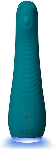 Xgen Products Ovo Phoebe G Spot Rechargeable Silicone Vibrator Green Curved - G-Spot Vibrators
