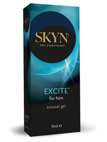 Ansell SKYN Excite Arousal Gel For Him 15ml Penis Enhancement Gel - Delay and Excite Sprays