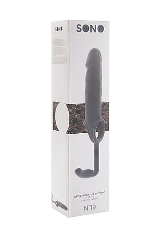 SONO No. 19 Dong Extension with Butt Plug Attachment - Penis Sleeves and Extenders