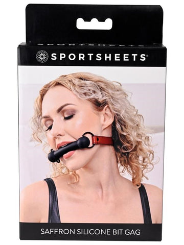 Sportsheets Saffron Silicone Bit BDSM Gag Medical Grade Silicone Control - Bondage Gags and Bits