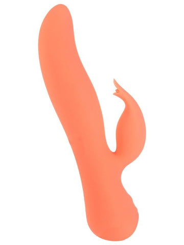 BMS Factory Swan The Blossom Rechargeable Rabbit Vibrator Peach Dual Motor - Rabbit Vibrators
