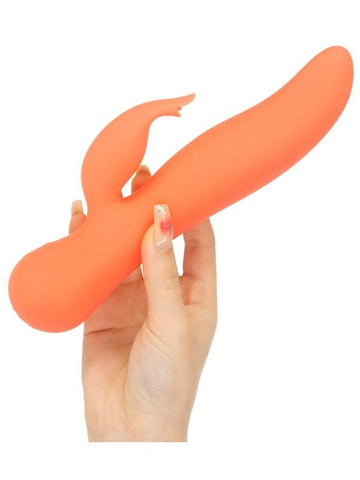 BMS Factory Swan The Blossom Rechargeable Rabbit Vibrator Peach Dual Motor - Rabbit Vibrators