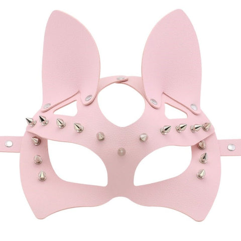 BDStyle Faux Leather Rivet Spike Mask Premium Construction Nine Colors - Blindfolds And Masks