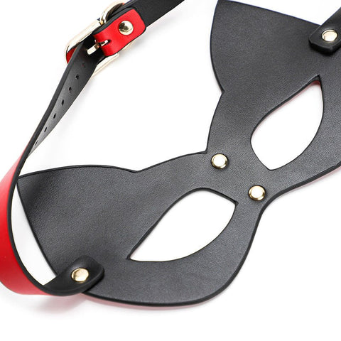 BDStyle Faux Leather Sexy Cat Mask Premium Quality Roleplay Accessory - Blindfolds And Masks