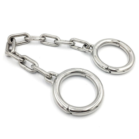 BDStyle Heavy Duty BDSM Play Metal Wrist Cuffs Only with Chain - Cuffs And Restraints