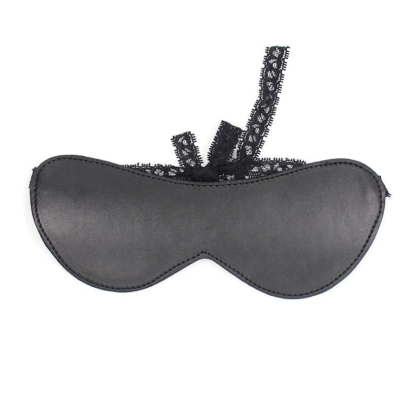 BDStyle Lace Lacing Bondage Blinder with Premium Faux Leather Design - Blindfolds And Masks