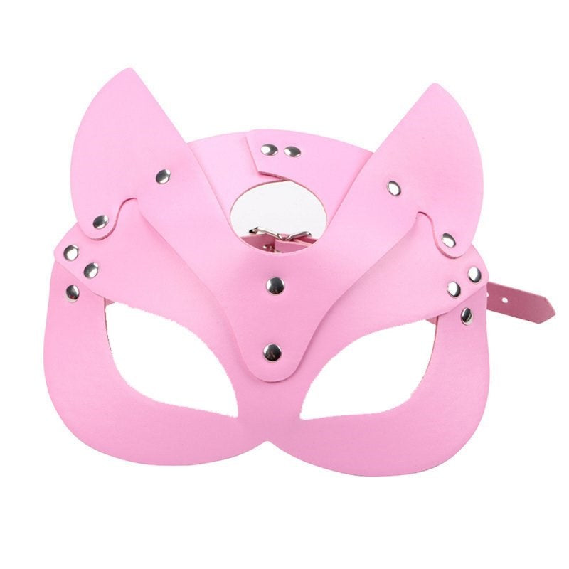 BDStyle Party Cosplay Sex Cat Half Mask with Faux Leather Construction - Blindfolds And Masks