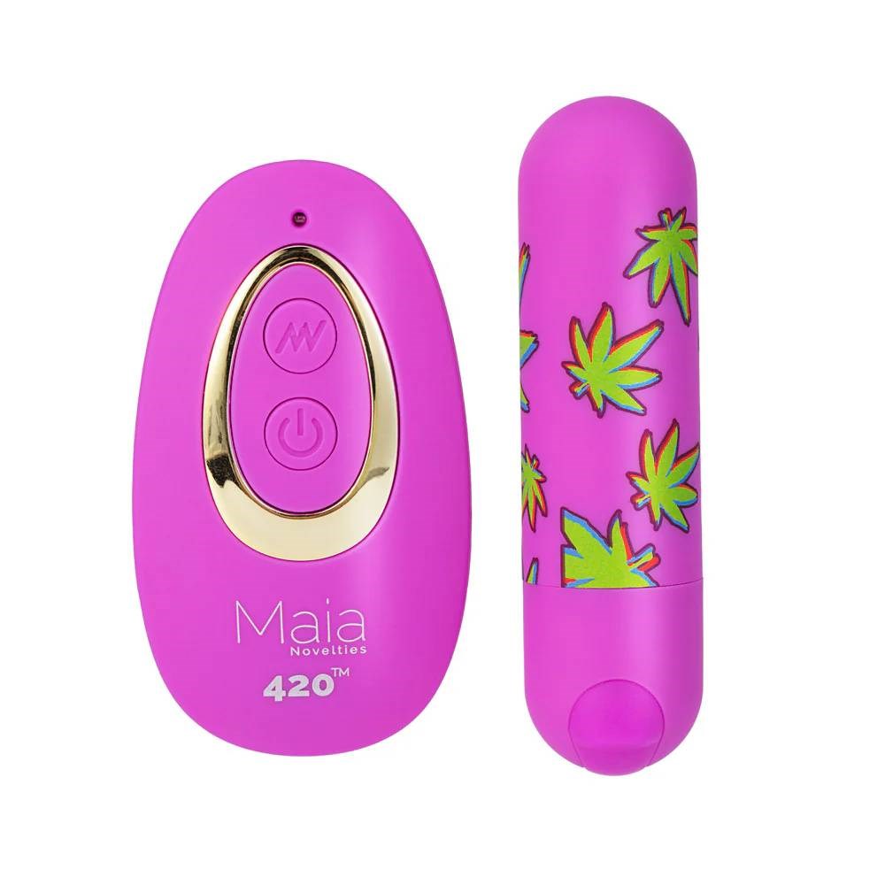 Maia Toys Maia JESSI 420 Remote USB Rechargeable Bullet Vibrator Wireless - - Bullet Vibrators