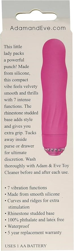 Adam & Eve Diamond Darling G Spot Vibrator with Rhinestone Base - - G-Spot Vibrators